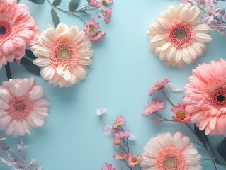 Poster - An elegant abstract background and wallpaper with a floral illustration, perfect as a best-seller for any season