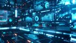 © Abdul - A futuristic abstract data visualization background featuring holographic charts and graphs floating in a digital space, conveying complex data in a visually