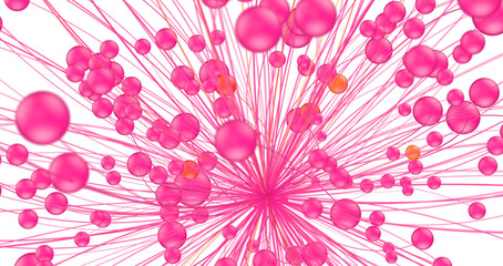 Fototapete - Abstract plexus blue geometry background. Digital technology network connection concept. 3D rendered illustration