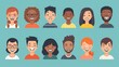 © AlfaSmart - A set of smiling people avatars, each isolated against a clean background