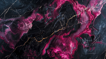 Wall Mural - Abstract pink and black luxury marble background

