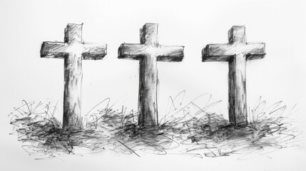 Wall Mural - Worksheet for kids to trace Christian crosses