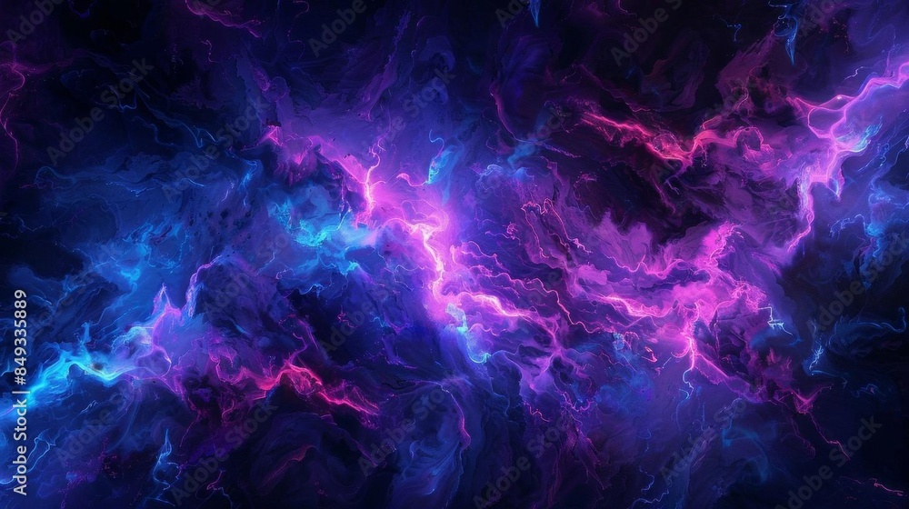 Vibrant electric texture with dynamic neon blue and purple lightning ...