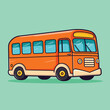 © fadliro - 2D illustration of an orange school bus