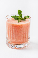 Canvas Print - strawberry smoothie on the white