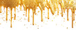 © Your isolated stock - gold paint glitter dripping cutout isolated on transparent background