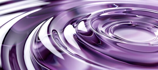 Wall Mural - turquoise spiral swirl background with a liquid crystal glass texture, set against an abstract background of light violet and lavender hues