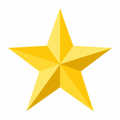 Poster - yellow-star-5-rays-on-a-white-background (1)