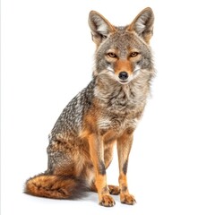 Wall Mural - Jackal isolated on white background 