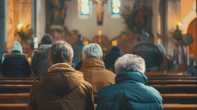 People praying together at Church