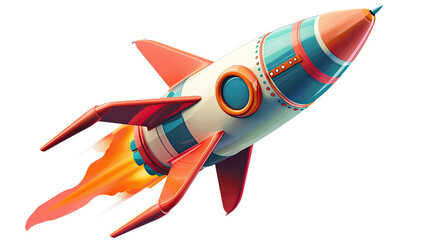 Wall Mural - rocket on a transparent background