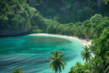 Canvas Print - Tropical Paradise with Azure Waters