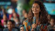 © Eyepenguin61 - Indian woman in a conference taking the mic