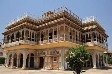 Poster - Mubarak Mahal courtyard at the City Palace in Jaipur, India