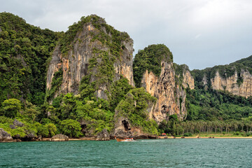 Wall Mural - Krabi, Thailand. Andaman Sea. Beach tourism and relaxation