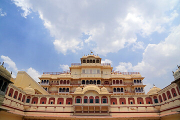 Poster - View of the Chandra Mahal from the courtyard of City Palace in Jaipur, India