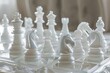 © Fotograf - Close-up view of a chessboard with multiple pieces, ideal for illustrating strategy and tactics