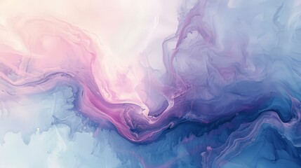 Wall Mural - Design an abstract background that resembles a watercolor painting, with soft, blended colors and fluid shapes.