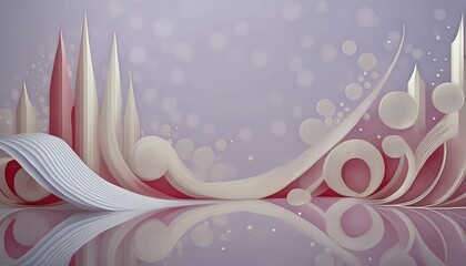 Wall Mural - abstract background with flowers and swirls