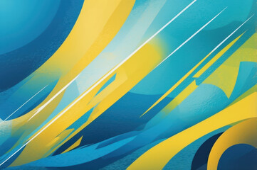 blue and yellow abstract digital art background