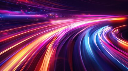 illustration of light speed using color vibrant