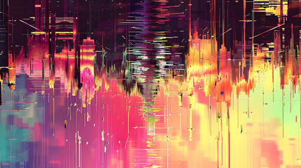 Wall Mural - Test Screen Glitch abstract Texture