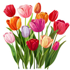 Wall Mural - bouquet of tulips