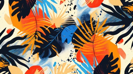 Wall Mural - abstract summer artistic illustration pattern 