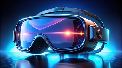 Sticker - Futuristic VR glasses with high-tech design and advanced features, technology, virtual reality, innovation, future