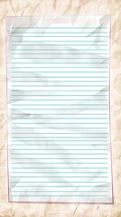 Canvas Print - Lined paper background with cute frame