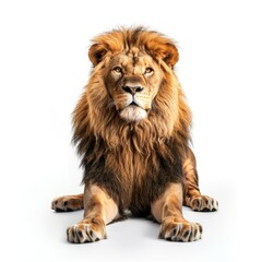 Wall Mural - Lion isolated on white background 