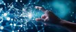 © Jrgn89 - Hands touching digital connections, data transfer technology, and global network concepts. Internet business innovation concept in futuristic design style.