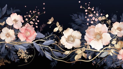 Wall Mural - background with flowers