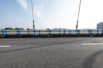 Wall Mural - driving on suspension bridge