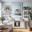 © Adana - A kitchen with plants and a picture on the wall engaging informative Vibrant.