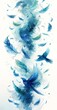 © Georgii - Digital art featuring blue birds and feathers in a serene composition