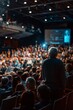 © MstHafija - audiences at business conference in a hall room with bright light