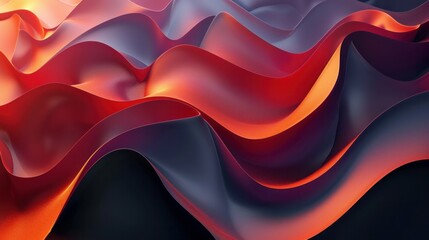 Wall Mural - A modern 3D abstract background with dynamic shapes and gradients, creating a sleek and contemporary look. 