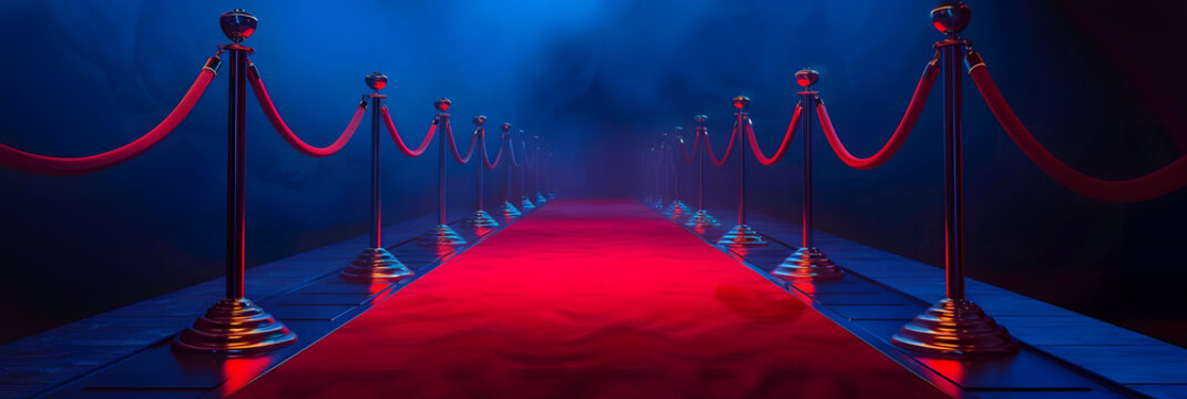 red carpet dark blue background,