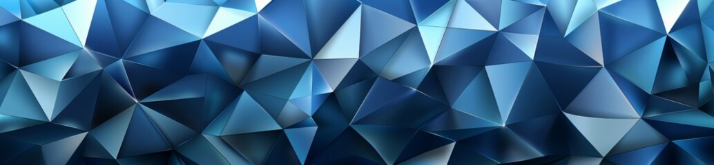 abstract blue geometric background banner with polygonal shapes and triangular textures, creating an