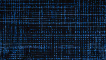 Wall Mural - Blue digital tech backdrop, dots, lines, cyber concept