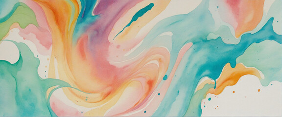 Wall Mural - vibrant watercolor abstract background with a burst of colors and textures in watercolor painting st