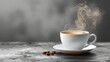 © Farda - A steaming cup of coffee with froth on a transparent background