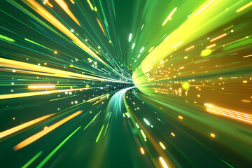 Poster - Abstract background of fiber technology lights