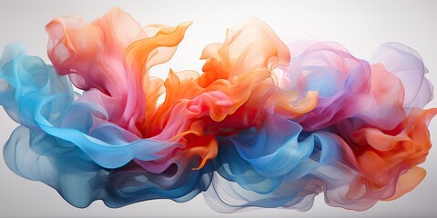 Wall Mural - Abstract different colors smoke fly decorative background backdrop