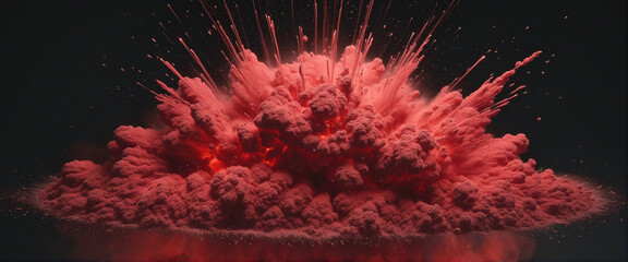 Wall Mural - Vibrant Red Blast Created by AI on Transparent Background