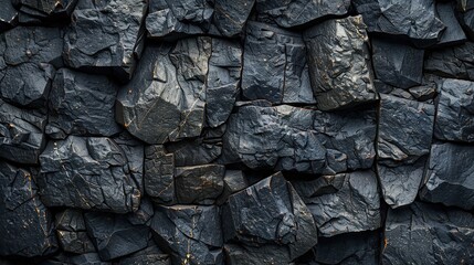 Black Rock Wall Texture