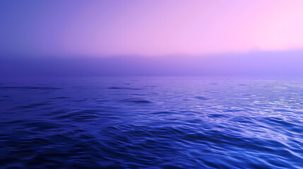 Wall Mural - The ocean is calm and the sky is a beautiful shade of purple
