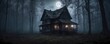 © RobinsonIcious - scary haunted house in forest during night. Extremely detailed and realistic high resolution illustration