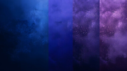 Wall Mural - A purple sky with a large moon and stars